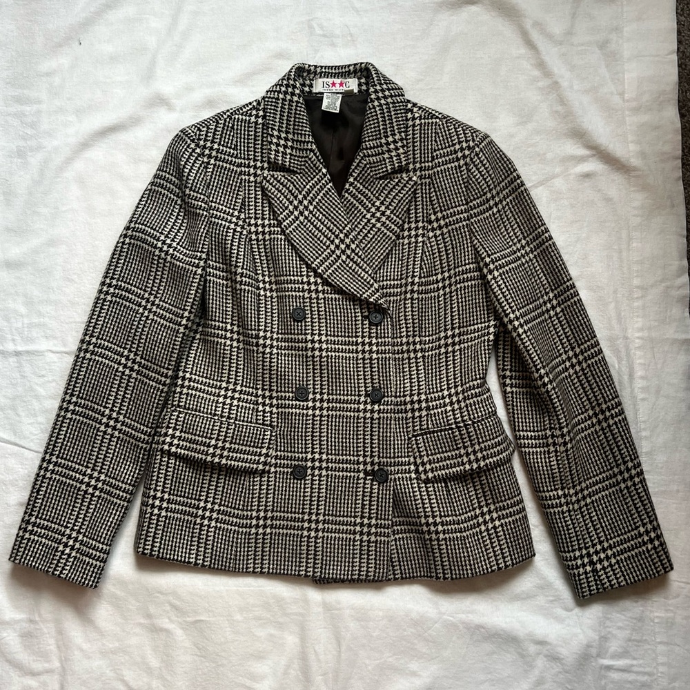 Vintage Isaac Mizrahi Plaid Blazer & Skirt Set - Picture 3 of 10